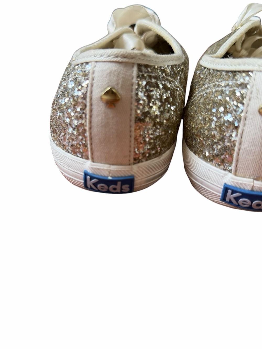 Kate Spade x Keds Champion Gold Glitter Sneakers Size 9.5 - Picture 4 of 8